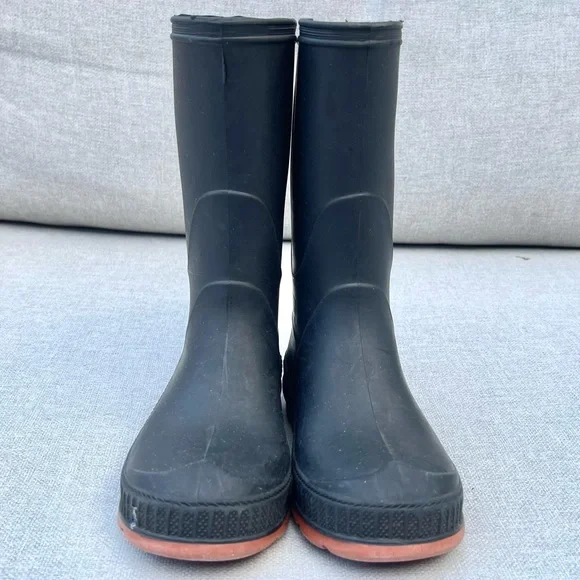 Kids Unisex Canada-made Waterproof Rubber Rain Boots, Black - size 10 - Picture 7 of 8